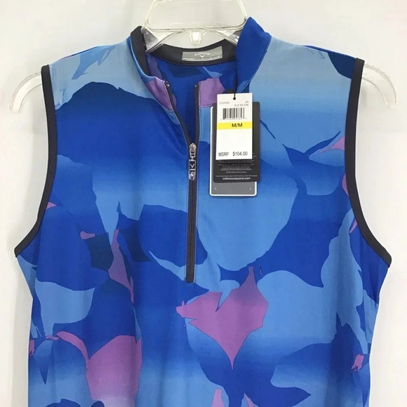 Callaway Women’s Abstract Gradient Print Golf Dress Blue Sea Star NWT Size Med - Picture 5 of 9
